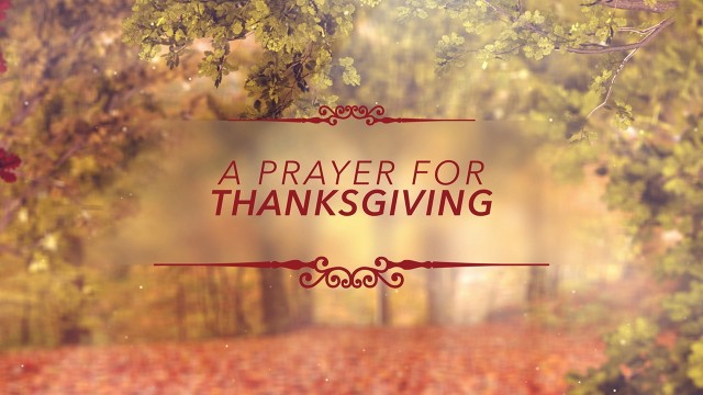 Prayer Of Thanksgiving